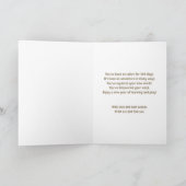 水の色パーソナライズされた最初の誕生日サファリカード シーズンカード (内部)