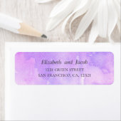 水の色パープル結婚ズ。ラベンダーのシンプル住所 ラベル (インサイチュ)