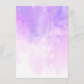 水の色パープル結婚ズ。ロマンチックなラベンダー メニュー (裏面)