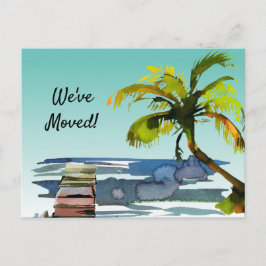 水の色パームツリーアクアスカイフロリダに移動 案内ポストカード