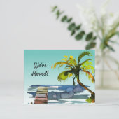 水の色パームツリーアクアスカイフロリダに移動 案内ポストカード (スタンド正面)