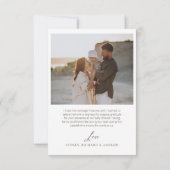 水の色パームツリーベビーシャワーありがとう サンキューカード (裏面)