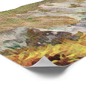 水の色ビッグシュールカリフォルニアコーストウェルカムサイン ポスター (角)