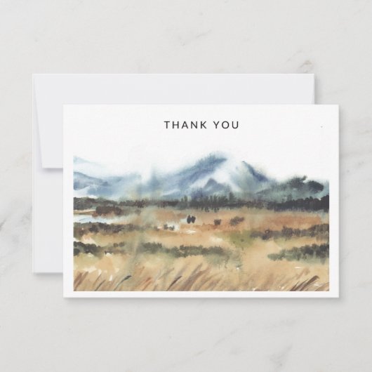 水の色ビッグスカイカントリー悔やみや弔慰ありがとう ノートカード (正面)