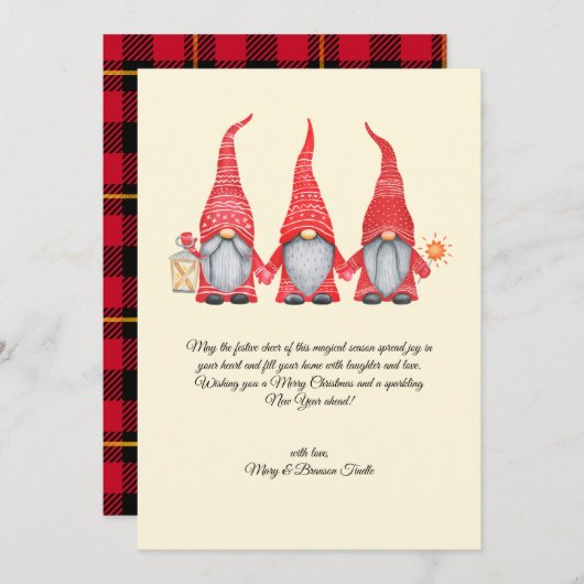 水の色ビンテージクリスマスカロリング格言 シーズンカード (正面/裏面)