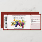 水の色ビンヤードのツアーギフト証明書 招待状 (正面/裏面)