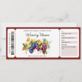 水の色ビンヤードのツアーギフト証明書 招待状 (正面)