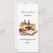 水の色ビンヤードのメニューカード 招待状 (裏面)