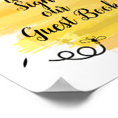 水の色ビーお願い私たちのゲストブックに署名 ポスター (角)