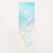 水の色ビーチジャスト呼吸 ヨガマット (正面)