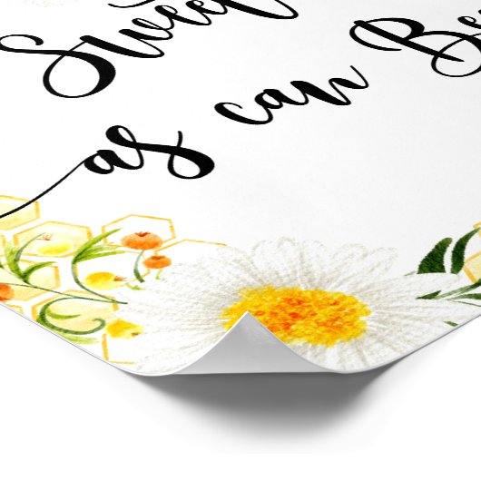 水の色ビー甘い缶ビーのデザートテーブル ポスター (角)