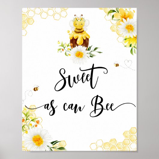 水の色ビー甘い缶ビーのデザートテーブル ポスター (正面)