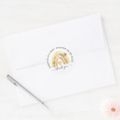 水の色ビー赤ちゃんシャワーありがとう ラウンドシール (封筒)