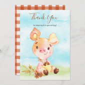 水の色ピギーファームサンキュー サンキューカード (正面/裏面)