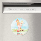 水の色ピギー赤ちゃんシャワー農場ありがとう マグネット (インサイチュ (食洗機))