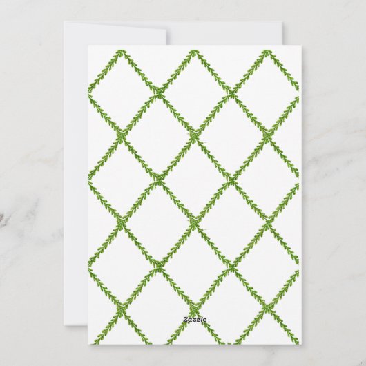 水の色ピーターうさぎキッズイースターフォト シーズンカード (裏面)