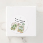 水の色ピーターうさぎ野菜ガーデンベイビーシャワー フェイバータグ (インサイチュ)