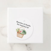 水の色ピーターうさぎ野菜バスケットベビーシャワー フェイバータグ (インサイチュ)