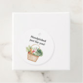 水の色ピーターうさぎ野菜バスケットベビーシャワー フェイバータグ (インサイチュ)