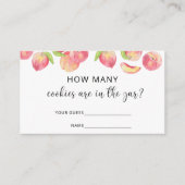 水の色ピーチ何個のクッキーが瓶に入っている エンクロージャーカード (正面)