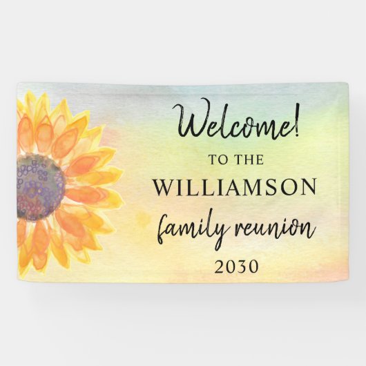 水の色ファミリ懇親会へようこそ 横断幕 (横)