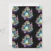 水の色ファンタジー妖精の泉21歳の誕生日 招待状 (裏面)