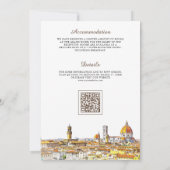 水の色フィレンツェItaly All 結婚 In One's 招待状 (裏面)