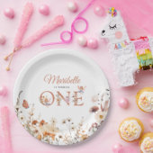 水の色フェアリーフローラ秋ガーデンファースト誕生日 ペーパープレート (パーティー)