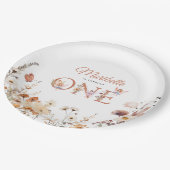 水の色フェアリーフローラ秋ガーデンファースト誕生日 ペーパープレート (アングル)