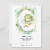 水の色フェアリーベイビーシャワー招待状 招待状 (正面)