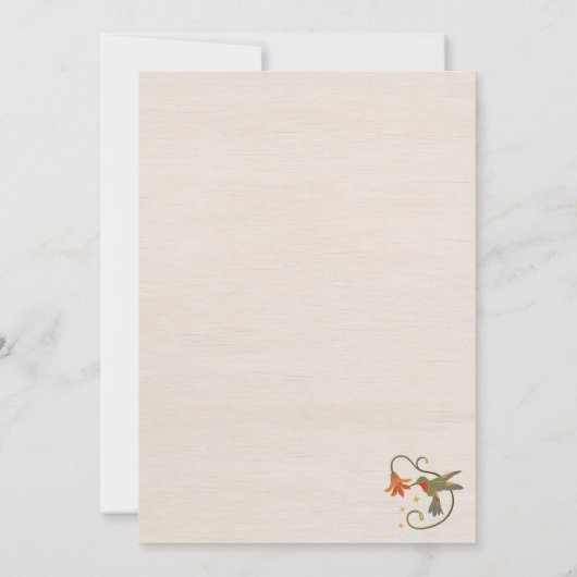 水の色フェコアフローラ茶パーティー赤ちゃんシャワー 招待状 (裏面)