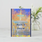 水の色フォーサイスパークファウンテン結婚アットナイト 招待状 (スタンド正面)