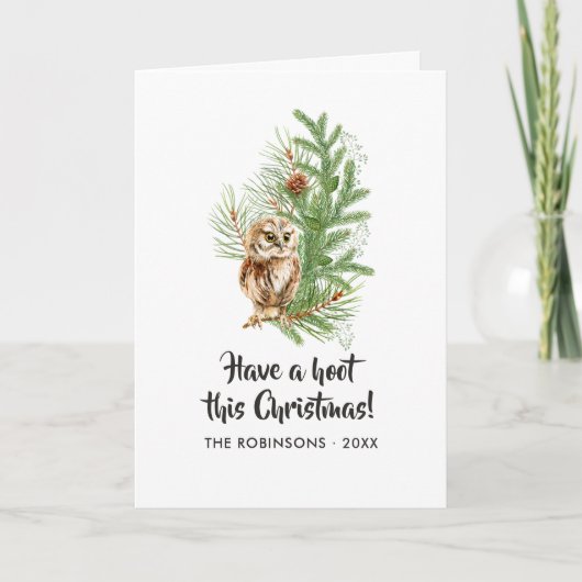 水の色フクロムクリスマスファミリーフォト シーズンカード (正面)