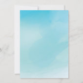 水の色フラミンゴ赤ちゃんシャワーの招待 招待状 (裏面)