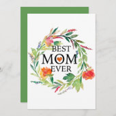 水の色フラワーズ最高のリースマママエバー文字 (正面/裏面)