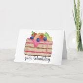 水の色フルーツケーキドイツ誕生日カード カード (正面)