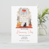 水の色フロントドアハロウィーン引っ越し祝いパーティー 招待状 (スタンド正面)