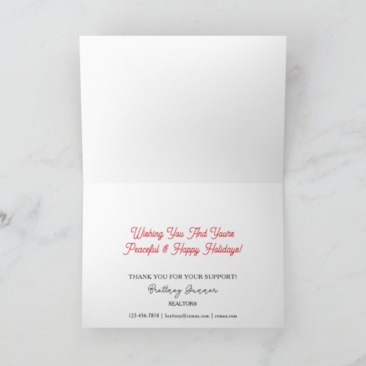 水の色フロントドア不動産仲介業者ホリデーカード サンキューカード (内部)