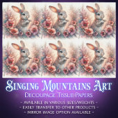 水の色フローライースターラビットデクページ 薄葉紙