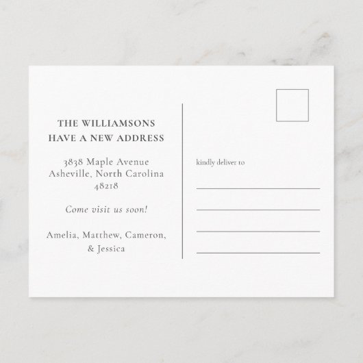 水の色フローラドア我々新しい家を移動 ポストカード (裏面)