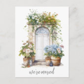 水の色フローラドア我々新しい家を移動 ポストカード (正面)