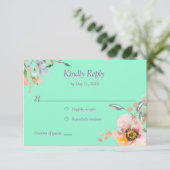 水の色フローラネオミントとバラ金ゴールド 出欠カード (スタンド正面)