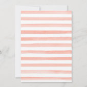 水の色フローラヒッポガールベビーシャワー 招待状 (裏面)