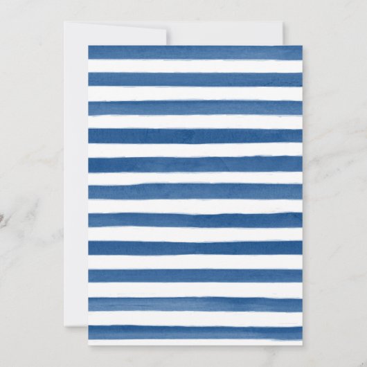 水の色フローラヒッポボーイ赤ちゃんシャワー 招待状 (裏面)