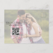 水の色フローラ保存日付,qrコード写真 案内ポストカード (裏面)