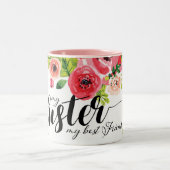 水の色フローラ妹最高の友人 ツートーンマグカップ (中央)
