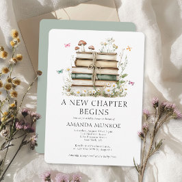 水の色フローラ新しいチャプター赤ちゃんシャワー 招待状