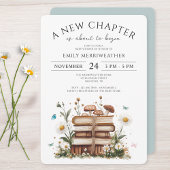 水の色フローラ新しいチャプター赤ちゃんシャワー 招待状