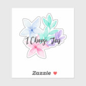 水の色フローラ私は喜びのことわざを選択 シール (シート)