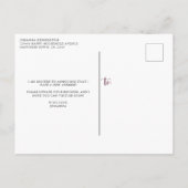 水の色フローラ私は新しいアドレス移動Anno 案内ポストカード (裏面)